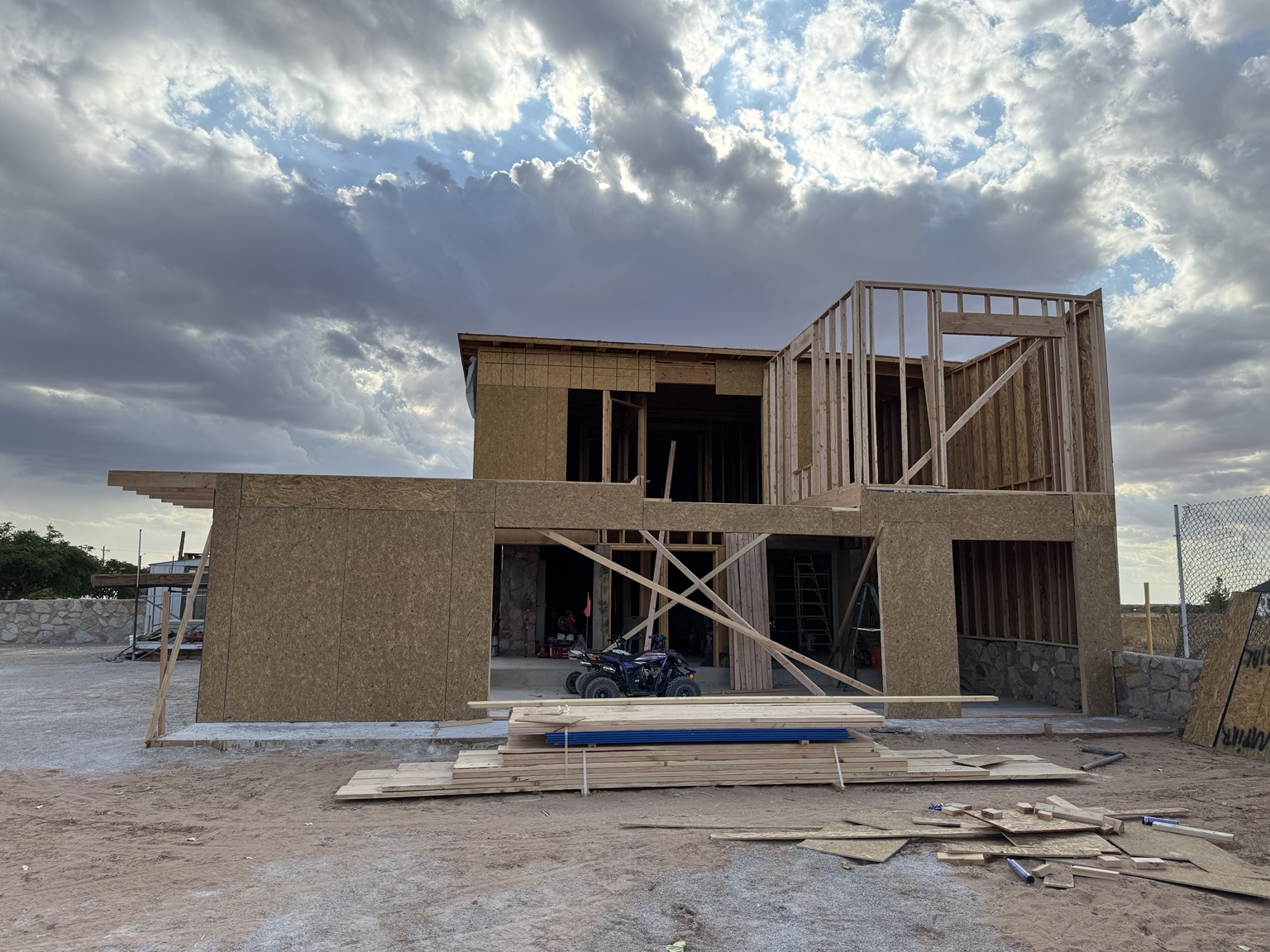 ARP office project during wood framing and exterior sheathing